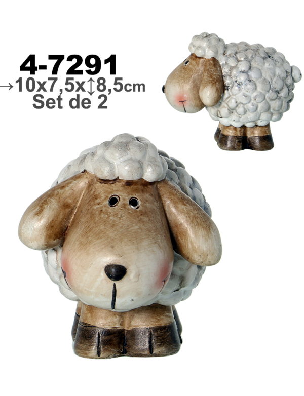 Figura De Resina Ovelha 10 7 5 8 47291